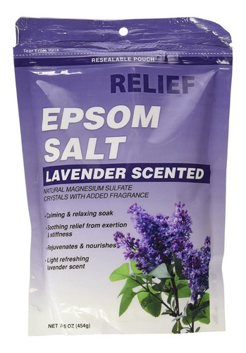 Imagen 1 de 1 de Sales De Baño Epsom Salt Aroma Lavanda