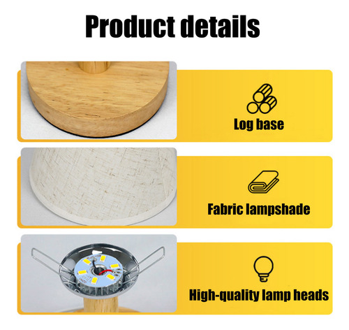 Lámpara De Mesa E Para Dormitorio, Mesita De Noche Regulable