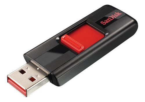 Pendrive SanDisk Cruzer 4GB 2.0 preto e vermelho