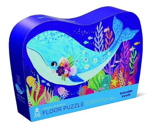 Puzzle Rompecabezas 36 De Piso Ballena Mar  Crocodile Creek