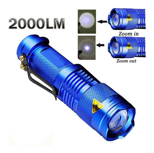 Lampara Táctica Led Contra El Agua, Mxlcb-002, 2 Pzs, Azul