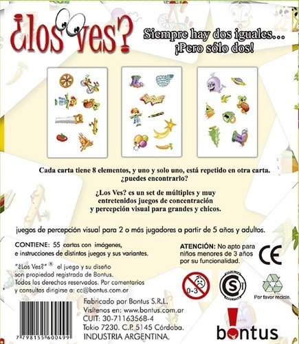 Imagen 2 de 5 de Juego De Mesa ¿los Ves? Bontus 517