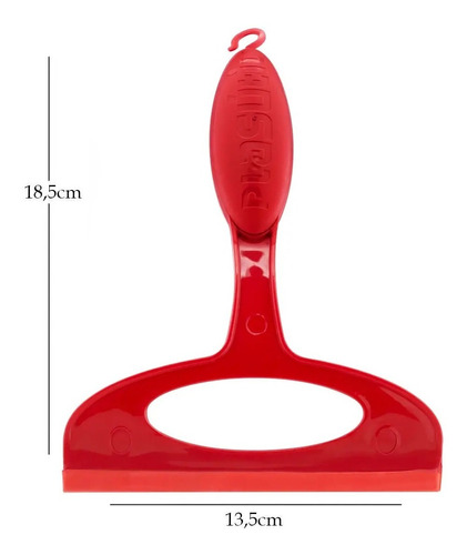 Rodo De Pia Rodinho Plástico Seca Tudo Vermelho 16cm Gancho Cor Vermelho