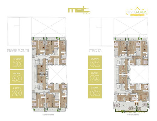 Imagen 16 de 16 de Met Tech - Venta Monoambiente - Cordón - Estrena 2025