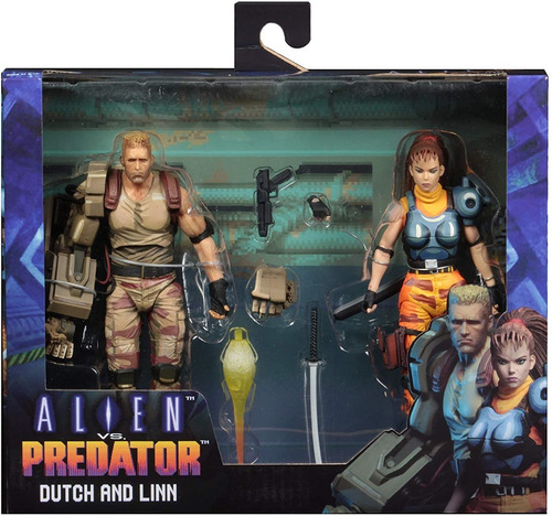 Neca - Pack 2 Figuras Dutch And Linn - Alien Vs Predator