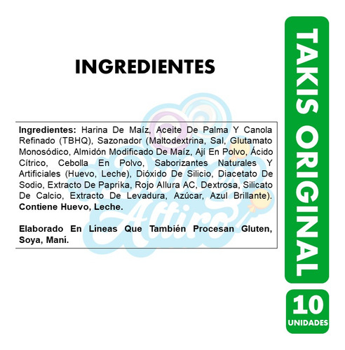 Takis Envase Verde Original - Marca Ideal (pack Con 10 Uni)