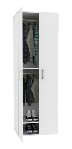 Closet De 2 Puertas Color Blanco 60x180x51.5cm