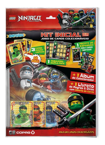 Kit Inicial Álbum De Colecionadores Lego Ninjago Com Pasta