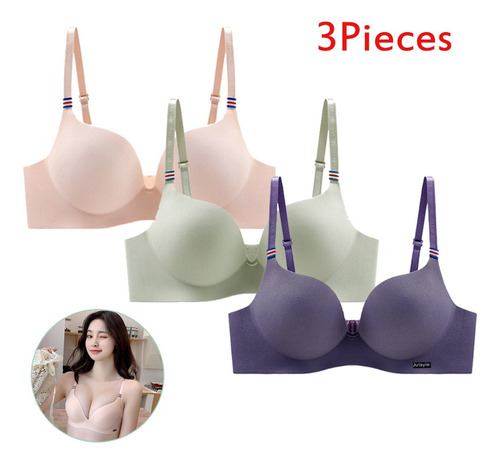 Moda Cómoda Brassiere Ropa Interior Femenina, Paquete De 3