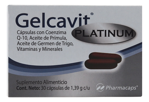 Gelcavit Platinum Con 30 Cápsulas Pharmacaps Sabor Sin Sabor