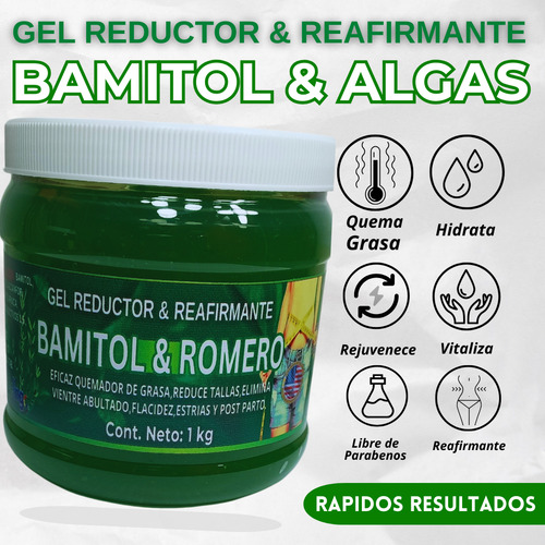 Gel Reductor Con Extracto Bamitol & Romero 1 Kg Relingo Bamitol Y Romero