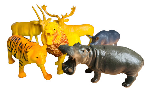 Set De Animales De La Selva X6 Juguete Niños Regalo Navidad
