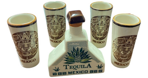 Paquete De Licorera Con Caballitos Artesanales Teotihuacán