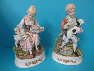 Pair Of Classic Gallery Collection C-6833 Figurine Girl  Llh