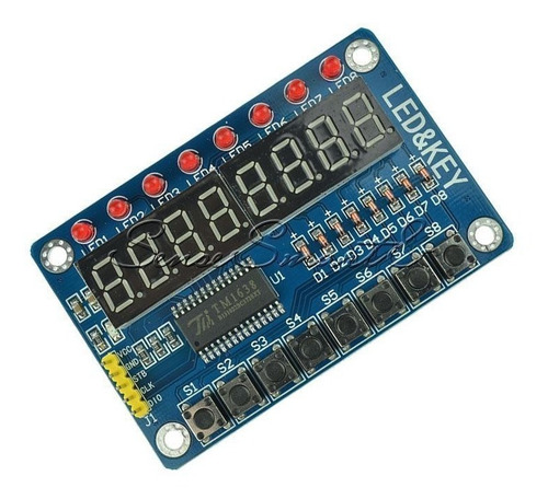Modulo Digital Tm1638 8 Bits Teclado Y Display Leds Arduino