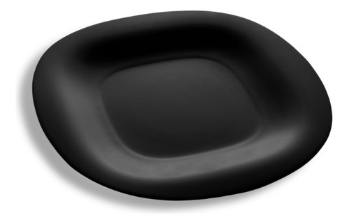 Luminarc Carine Prato Jogo 6 Sobremesa 20cm Vidro Temperado Cor Preto