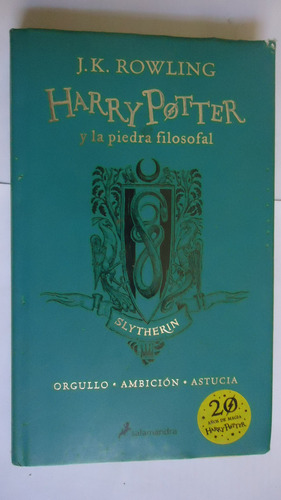 Harry Potter Y La Piedra Filosofal. Slytherin. Tapa Dura