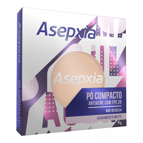 Asepxia Pó Compacto Antiacne Fps20 Bege Claro  - 10g