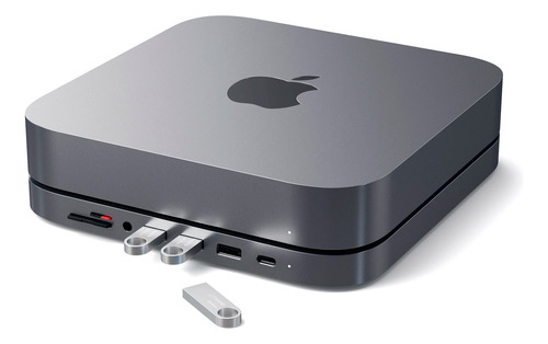 Hub P/ Mac Mini Stand Satechi Usb-a Usb-c Jack 3.5 Sd