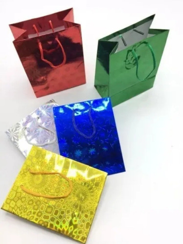 Bolsas Papel Color Metalizado Pequeñitas (xs)/ Medida 10×8×4