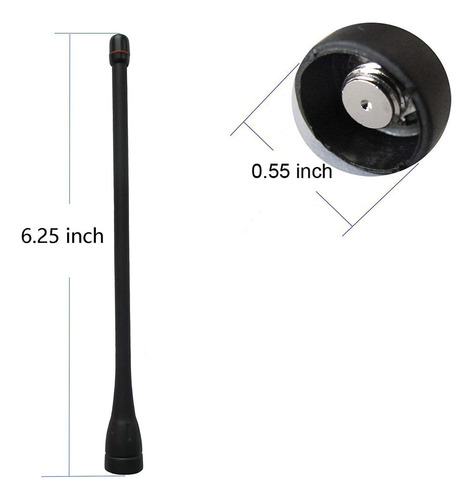 5 X Uhf Whip Antenna For Icom 2 Way Radio Ic-f21 F21s F21br