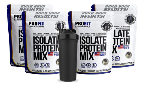 Combo 4x Whey Isolate Protein Isolado Mix 900g + Coq Sabor Mousse De Maracujá