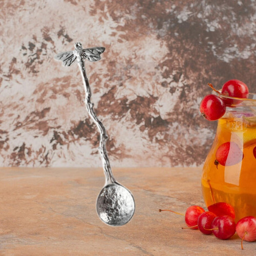 4 Piezas De Cucharas De Libélula Para Decoración De Plata