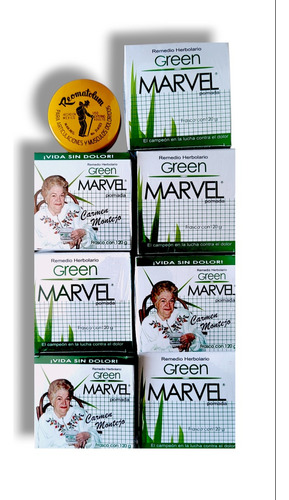 Green Marvel 7 Pzas + Reomatolum Gratis 