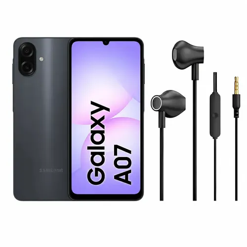 Smartphone Samsung Galaxy A07 128gb Preto + Fone De Ouvido