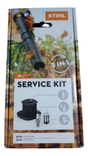 Kit De Servicio Stihl 37 Filtro Y Bujía Sopladora Bg86, Sh86