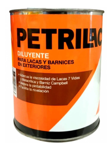 Diluyente Lacas Y Barnices X 1/2 Lt Petrilac