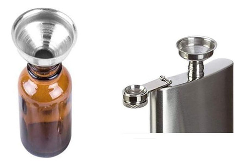 Sinen Paquete De 6 Mini Embudos De Acero Inoxidable, Multius