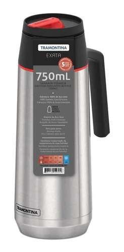 Termo Acero Inoxidable 750ml 3/4 Lts Pico Cebador Tramontina