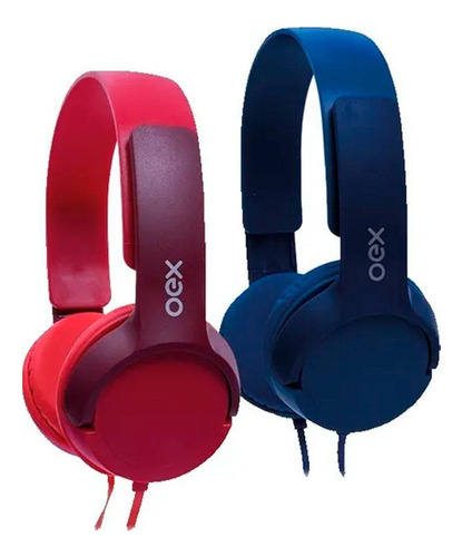 Fone De Ouvido Headset Teen Oex Hp303 Microfone - Azul