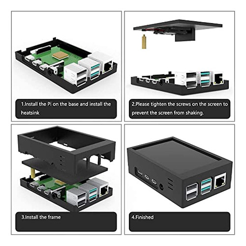 Para Raspberry Pi 4, Pantalla Táctil Tft De 3,5 Pulgadas Con