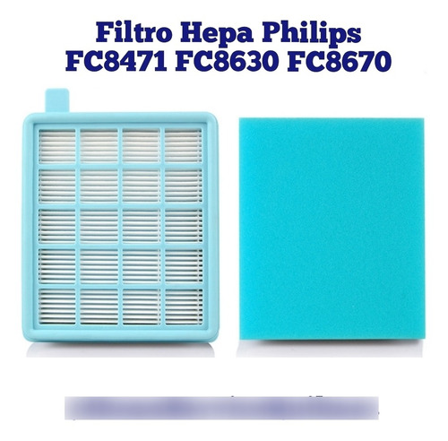 Filtro Hepa+esponja Philips Fc8471 Fc8630 Fc8670 