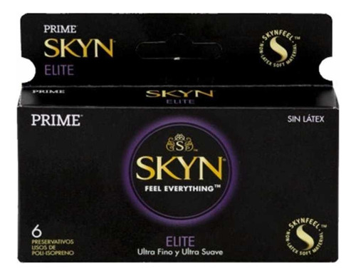 Preservativos Prime Skyn Elite sin latex caja 6 unidades