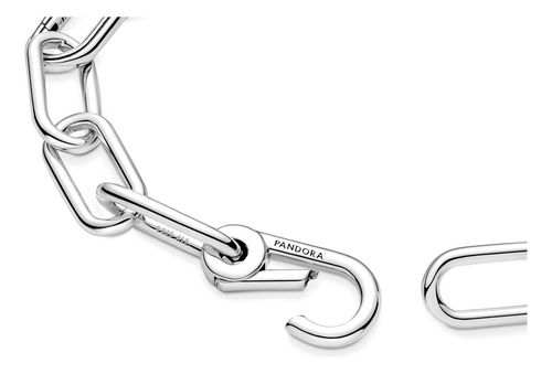 Pulseira Pandora Me Three Link Chain, cor prata, tamanho 16 cm