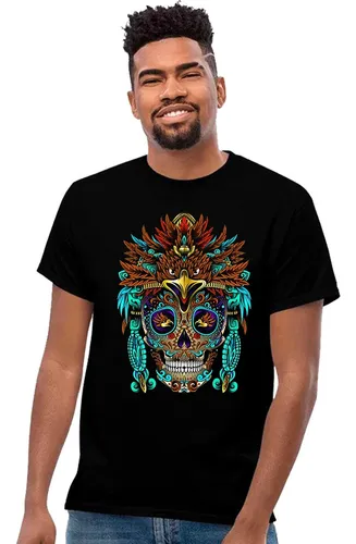 Playera Calavera Aguila Mexicanas Dise o 04 Playeras Beloma