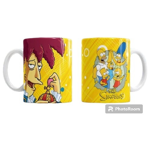 Taza De Cerámica, Bob, Los Simpson Coleccionable 11oz, Nuevo