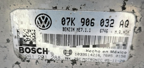 Computadora De Motor Jetta Bora 2006 2.5l 07k906032aq Libre (Usado)