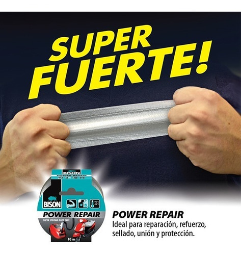 Imagen 4 de 5 de Cinta De Reparacion Ducto Gris Extra Fuerte Bison