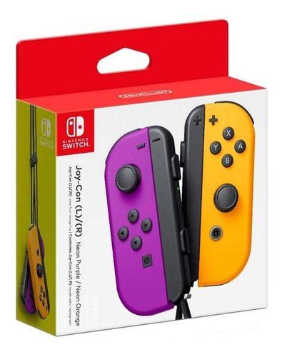 Imagen 2 de 3 de 2Controles joysticks inalámbricos Nintendo Switch Joy-Con (L)/(R) morado neón y naranja neón
