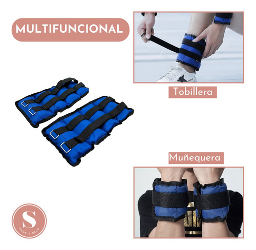 Pesas Tobilleras Muñecas Brazo Pierna 3 Kg Total 1.5 Kg C/u