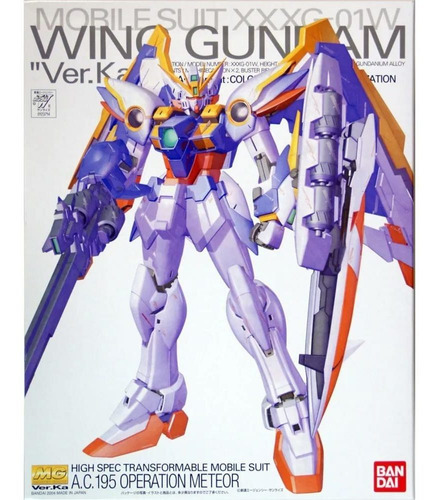 Kit de maquetas Gundam Mg Wing Gundam Ver.ka de alta especificación 1/100