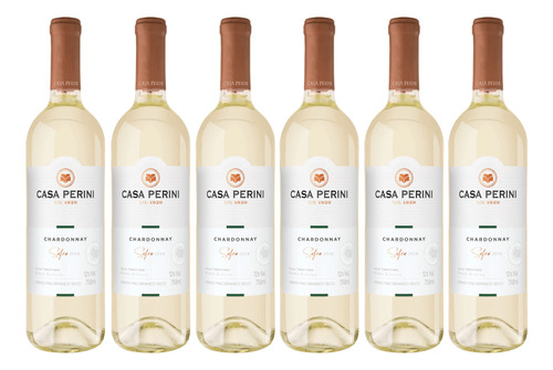 Vinho Branco Seco Casa Perini Chardonnay 750ml Caixa 6un
