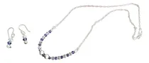 Comprar Set Collar Y Aretes Plata Y Cristal Joyas Regalo Mujer Dama