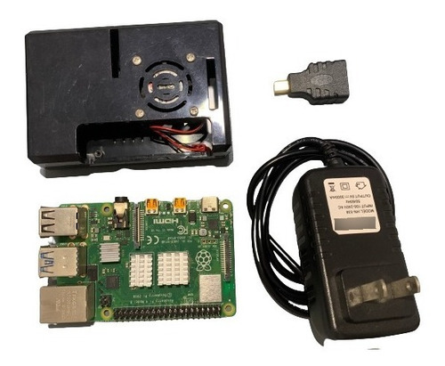 Kit Raspberry Pi 4 Modelo B 4gb + Caja + Hdmi + Adaptador