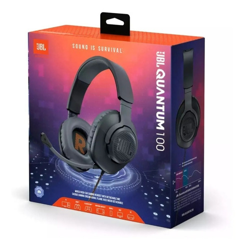 Jbl Quantum 100 Fone De Ouvido Over-ear Para Jogos, Com Fio 