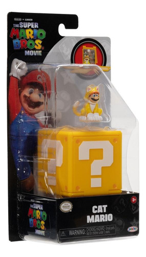 Super Mario Bros Movie - Cat Mario Mini Figura Con Bloque